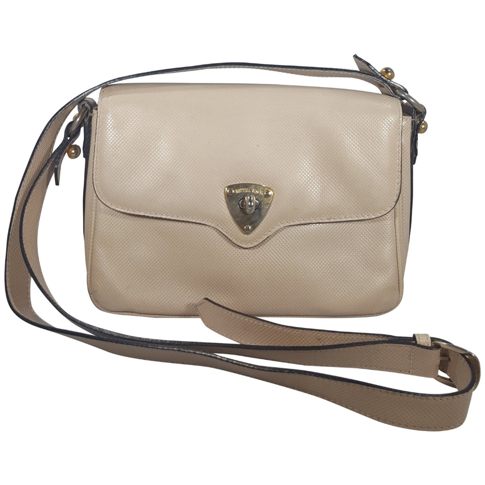 1980s Bottega Veneta Cream Crossbody Bag With Adju